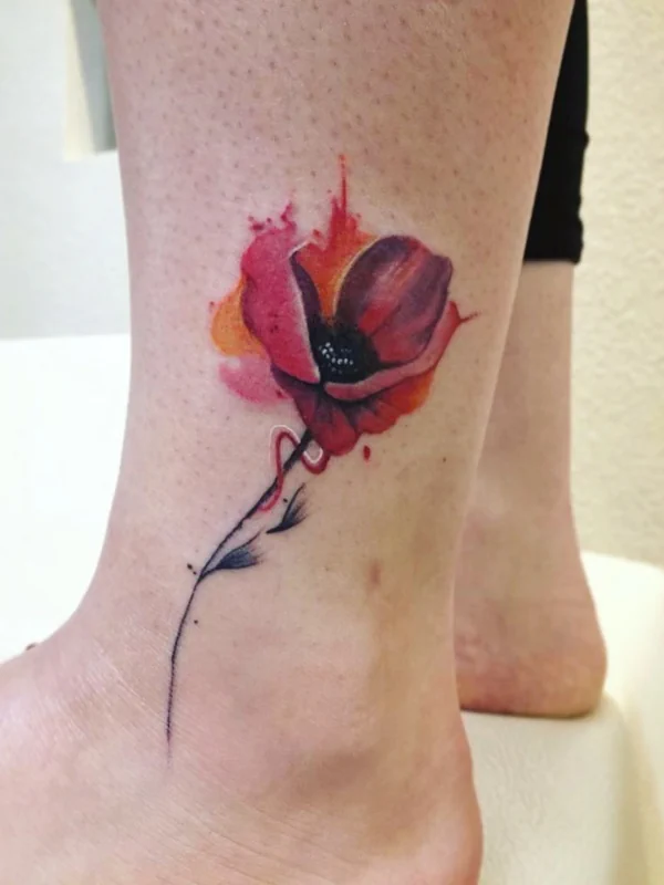 Watercolour tattoo example by Sina Tattooer
